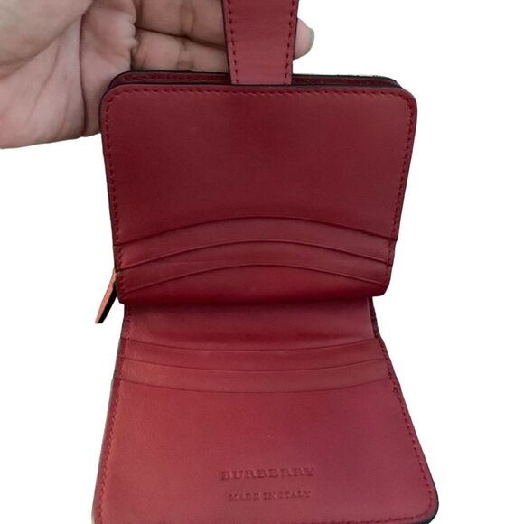 BURBERRY Finsbury Wallet Horseferry Check Canvas and Leather - Picture 10 of 14